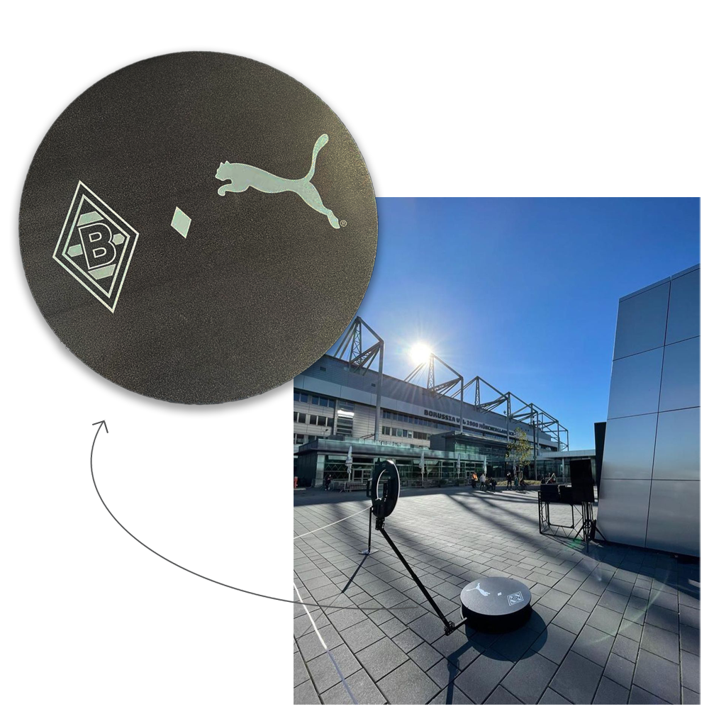 360 Spinner Plattform mit Branding