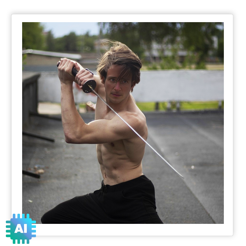 KI Fotobox Samurai Beispiel