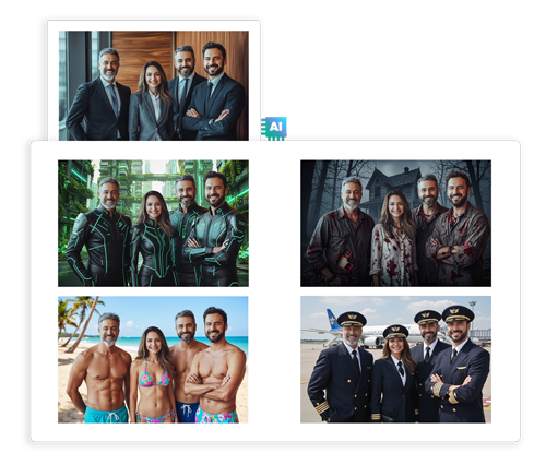 Fotobox KI-Gruppenbilder