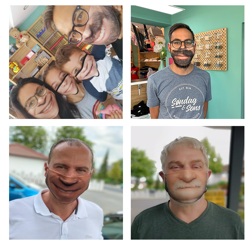 Masken mit eigenem Gesicht bedrucken