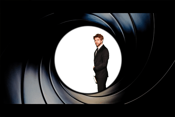 Animiertes Fotobox-GIF in Anlehnung an das berühmte James Bond 007 Gun-Barrel-Motiv